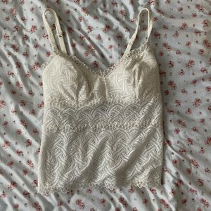 White lace tank top